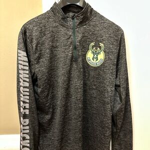 NBA Heathered Black Quarter-Zip Pullover